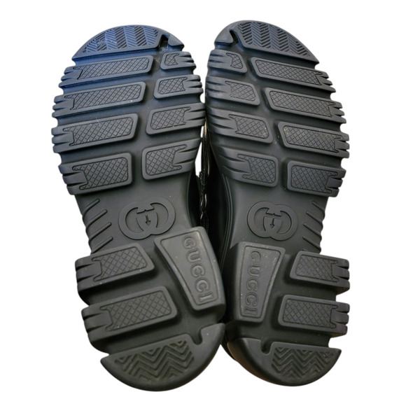 Gucci Black Horsebit Magnum Leather Lug Sole Loafer 9 39 656869 - Picture 10 of 15